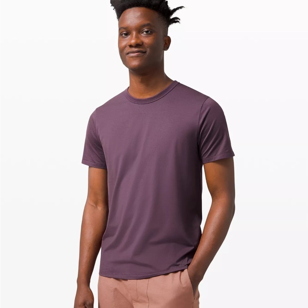Lululemon 5 Year Basic Tee Purple Maroon Size Small Workout Short Sleeve Shirt